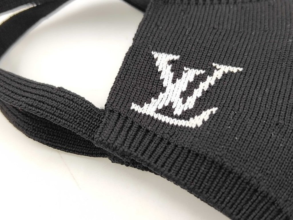 LOUIS VUITTON ルイヴィトン マスク マスク マイユ M76748 ブラック系 ナイロン ユニセックス 美品