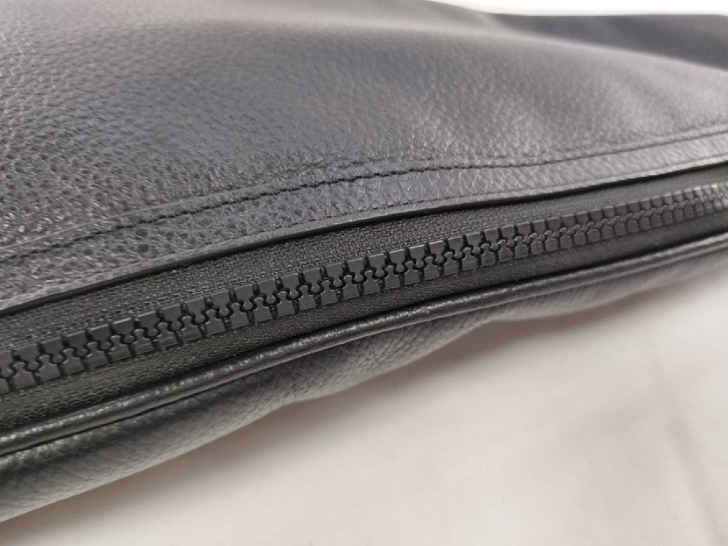 COACH コーチ ボディバッグ ドミニク CY803 ブラック系 レザー メンズ ショルダーバッグ 美品