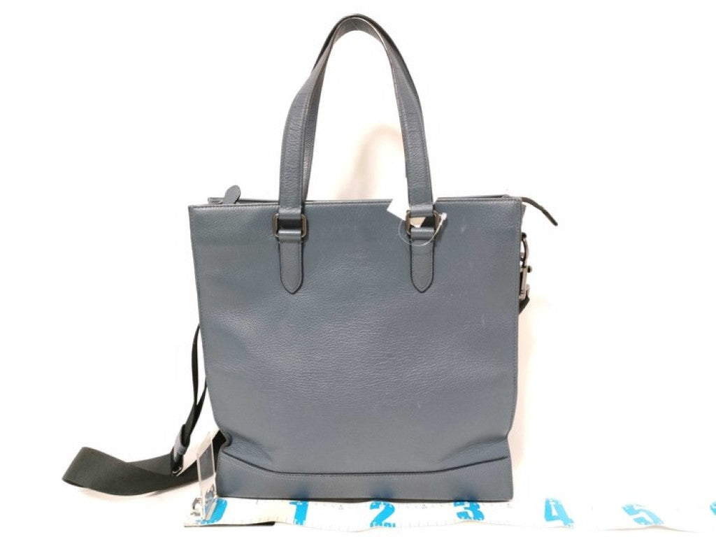 COACH コーチ ハンドバッグ グラハム ストラクチャード トート CH001 ブルー系 レザー ユニセックス 2WAY 美品