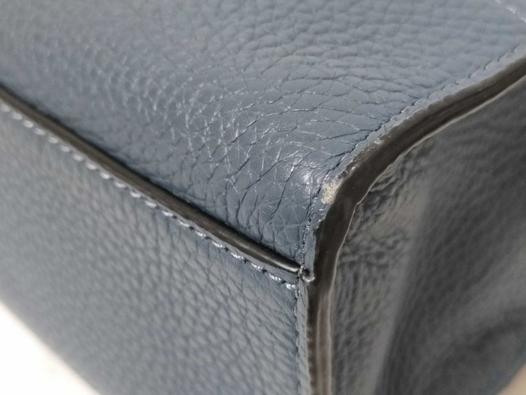 COACH コーチ ハンドバッグ グラハム ストラクチャード トート CH001 ブルー系 レザー ユニセックス 2WAY 美品