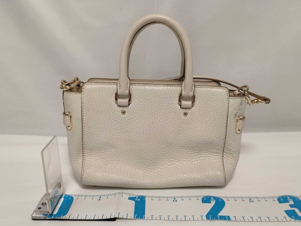 COACH コーチ ハンドバッグ ミニブレイクキャリオール F37635 ホワイト系 レザー レディース 2WAY ゴールド金具 美品
