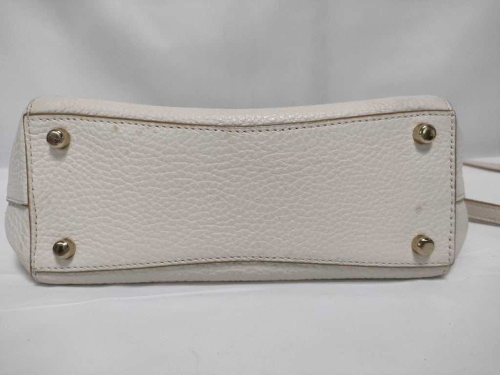 COACH コーチ ハンドバッグ ミニブレイクキャリオール F37635 ホワイト系 レザー レディース 2WAY ゴールド金具 美品