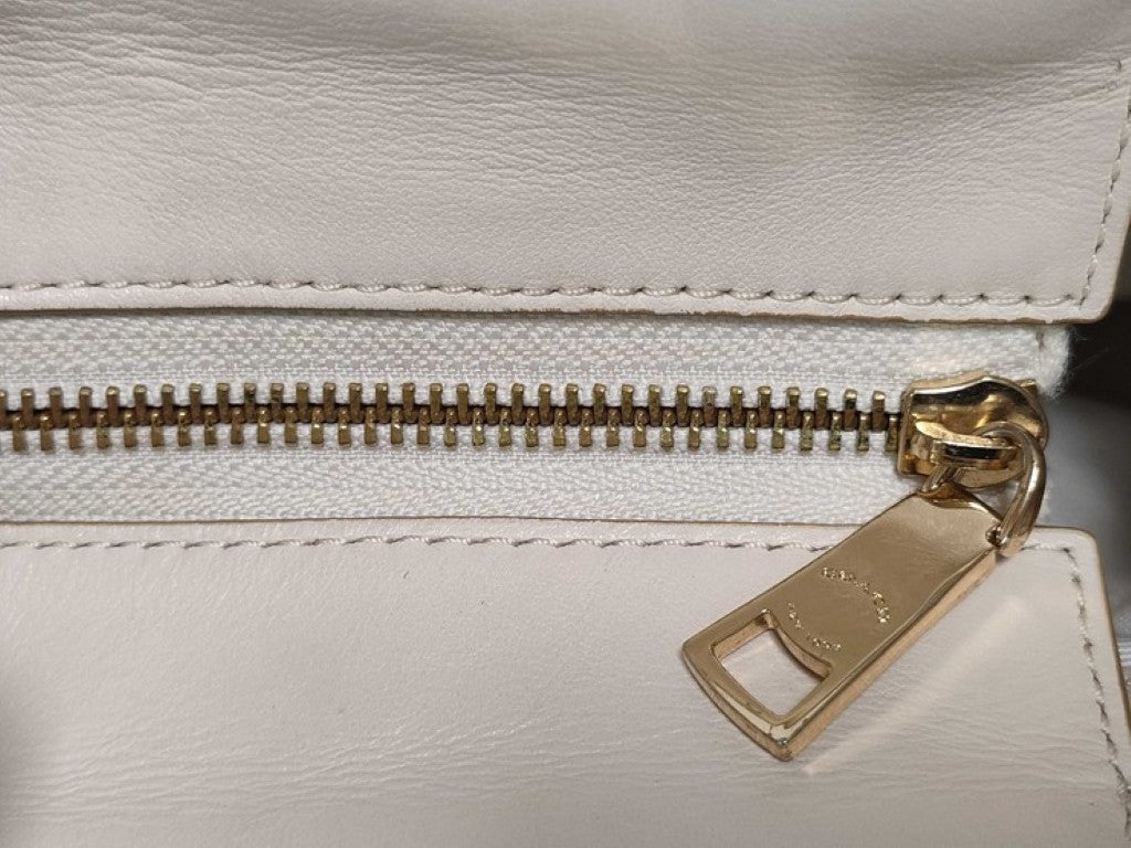 COACH コーチ ハンドバッグ ミニブレイクキャリオール F37635 ホワイト系 レザー レディース 2WAY ゴールド金具 美品