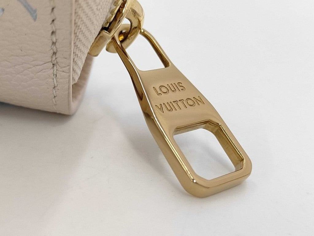 LOUIS VUITTON ルイヴィトン 長財布 ジッピーウォレット M28510 クオーツクチュール(ベージュ系） モノグラム アンプラント ユニセックス ラウンドファスナー ゴールド金具 超美品