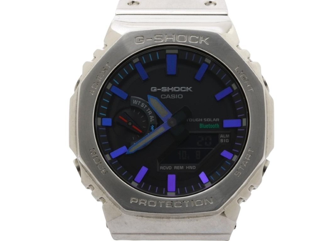 CASIO カシオ 時計 G-SHOCK FULL METAL 2100 Series GM-B2100PC-1AJF ブラック シルバー系 ステンレススチール メンズ アナデジ 美品