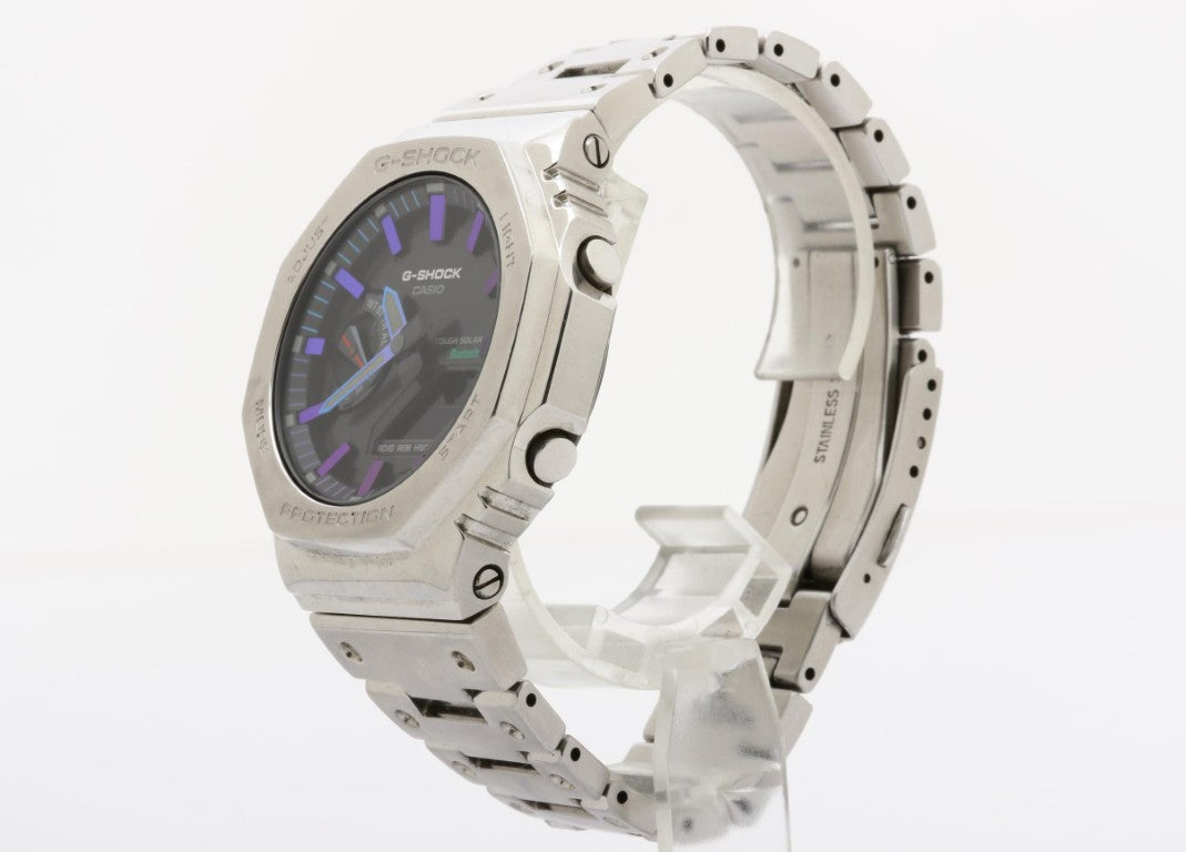 CASIO カシオ 時計 G-SHOCK FULL METAL 2100 Series GM-B2100PC-1AJF ブラック シルバー系 ステンレススチール メンズ アナデジ 美品