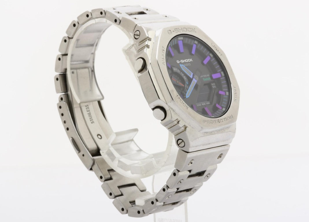 CASIO カシオ 時計 G-SHOCK FULL METAL 2100 Series GM-B2100PC-1AJF ブラック シルバー系 ステンレススチール メンズ アナデジ 美品