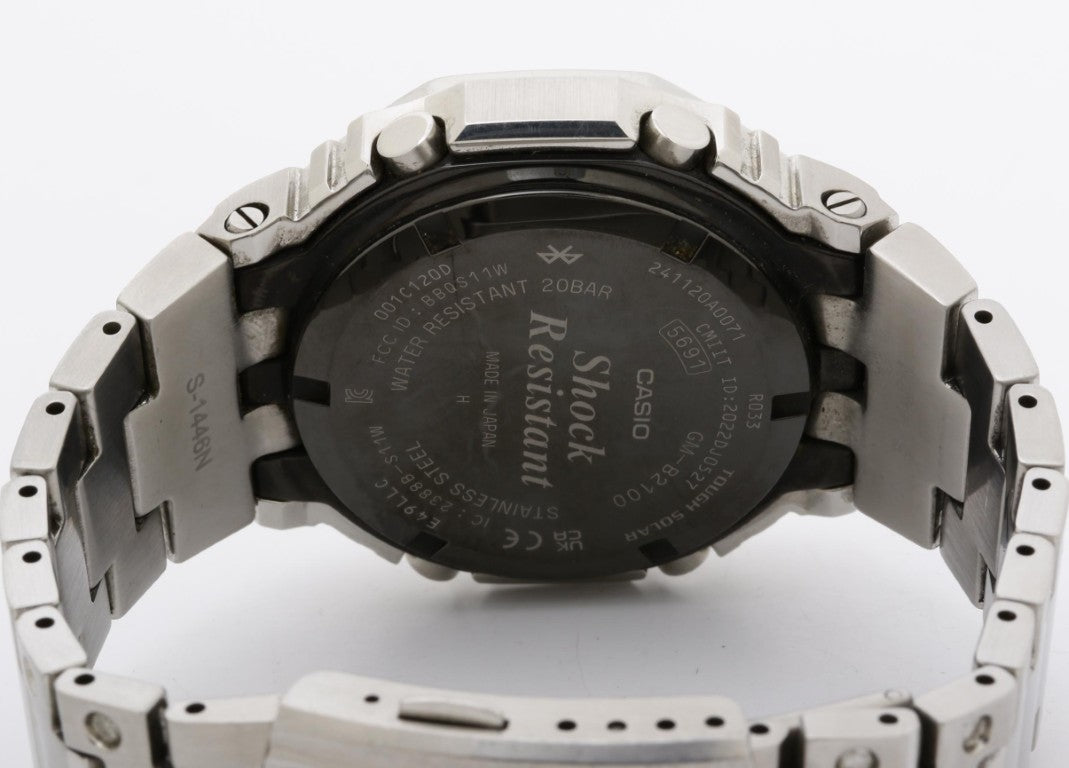 CASIO カシオ 時計 G-SHOCK FULL METAL 2100 Series GM-B2100PC-1AJF ブラック シルバー系 ステンレススチール メンズ アナデジ 美品