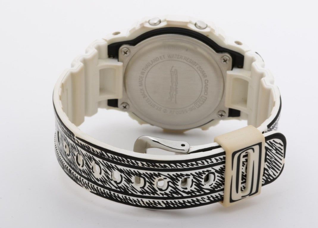 CASIO カシオ 時計 G-SHOCK Joshua Videsコラボレーションモデル DIGITAL 5600 SERIES DW-5600JV-7JR ホワイト ブラック系 樹脂 メンズ デジタル 美品