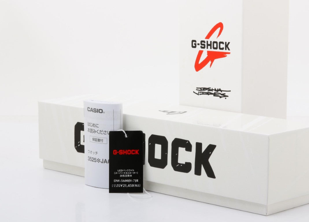 CASIO カシオ 時計 G-SHOCK Joshua Videsコラボレーションモデル DIGITAL 5600 SERIES DW-5600JV-7JR ホワイト ブラック系 樹脂 メンズ デジタル 美品