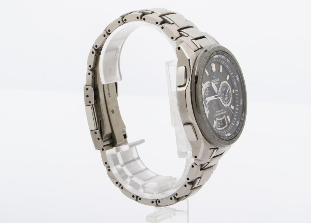 CASIO カシオ 時計 OCEANUS オシアナス OCW-T750TDE-1AJF ブラック シルバー系 チタン メンズ アナログ 美品