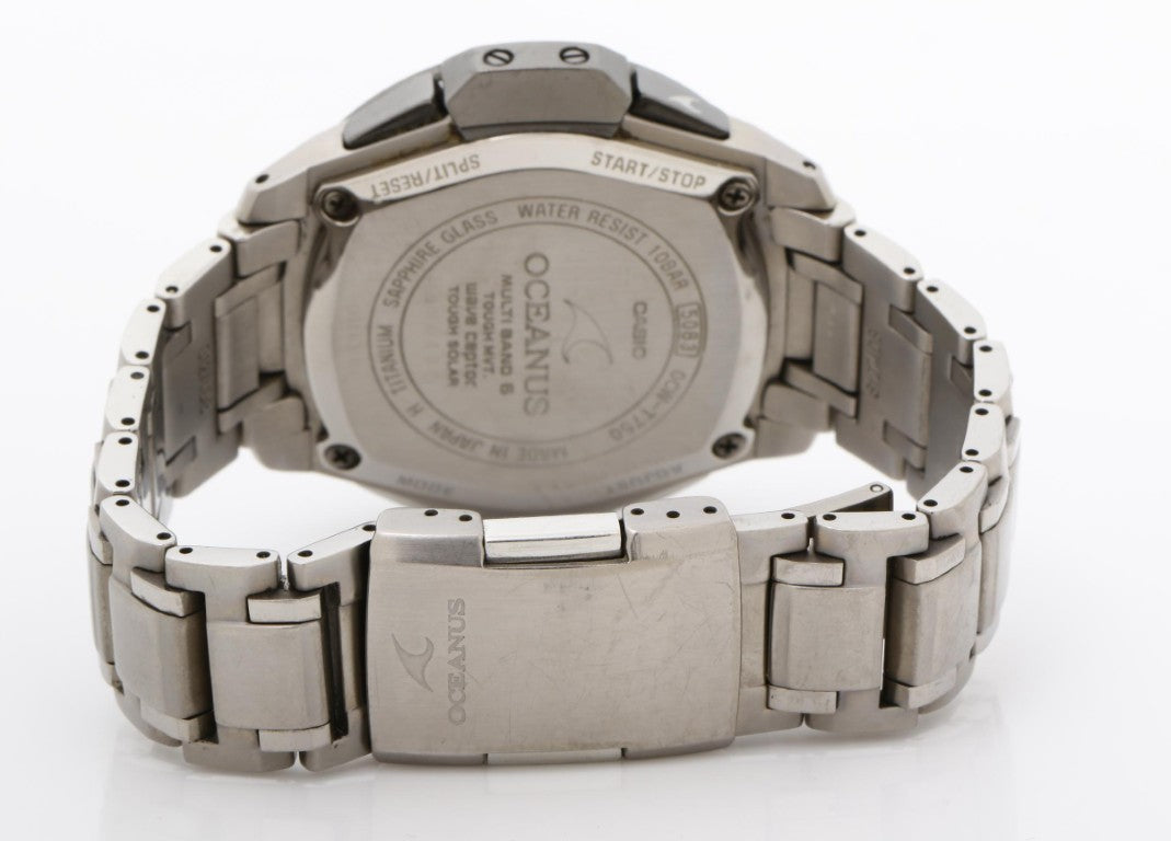 CASIO カシオ 時計 OCEANUS オシアナス OCW-T750TDE-1AJF ブラック シルバー系 チタン メンズ アナログ 美品