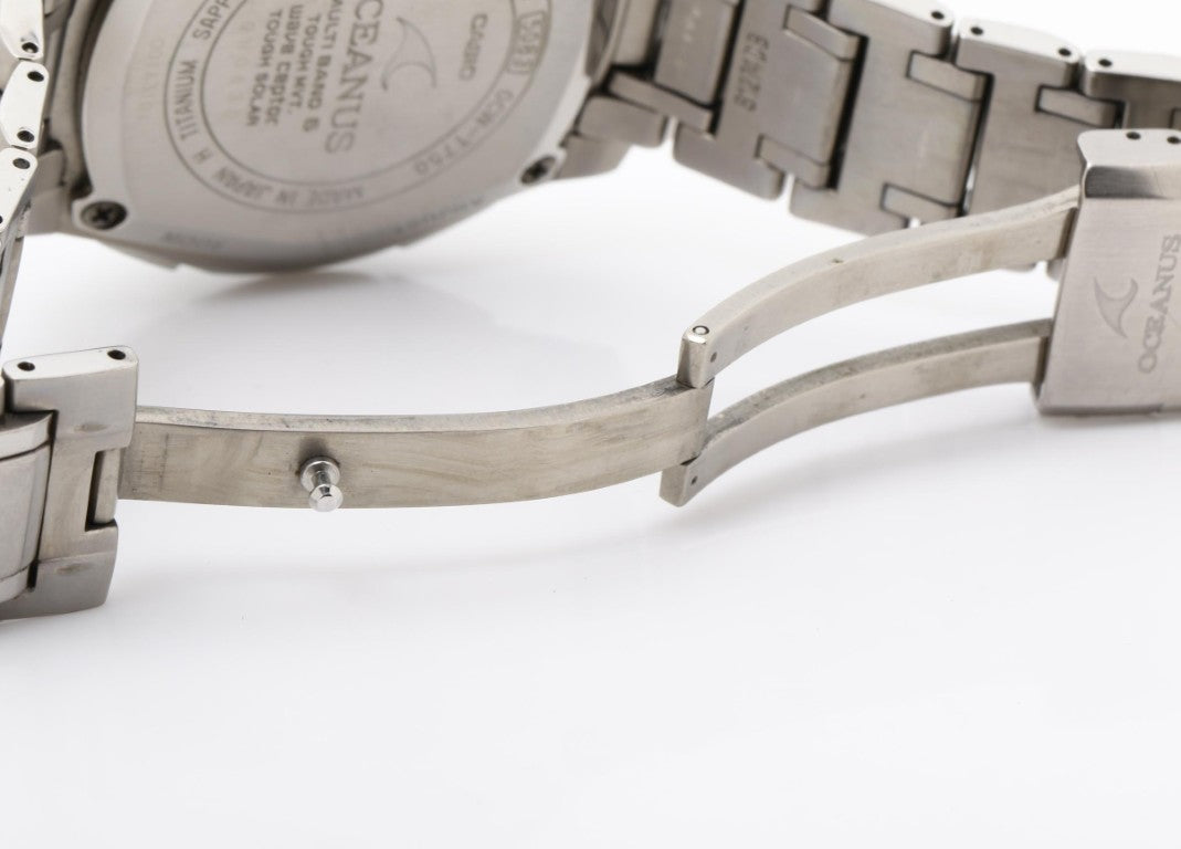 CASIO カシオ 時計 OCEANUS オシアナス OCW-T750TDE-1AJF ブラック シルバー系 チタン メンズ アナログ 美品