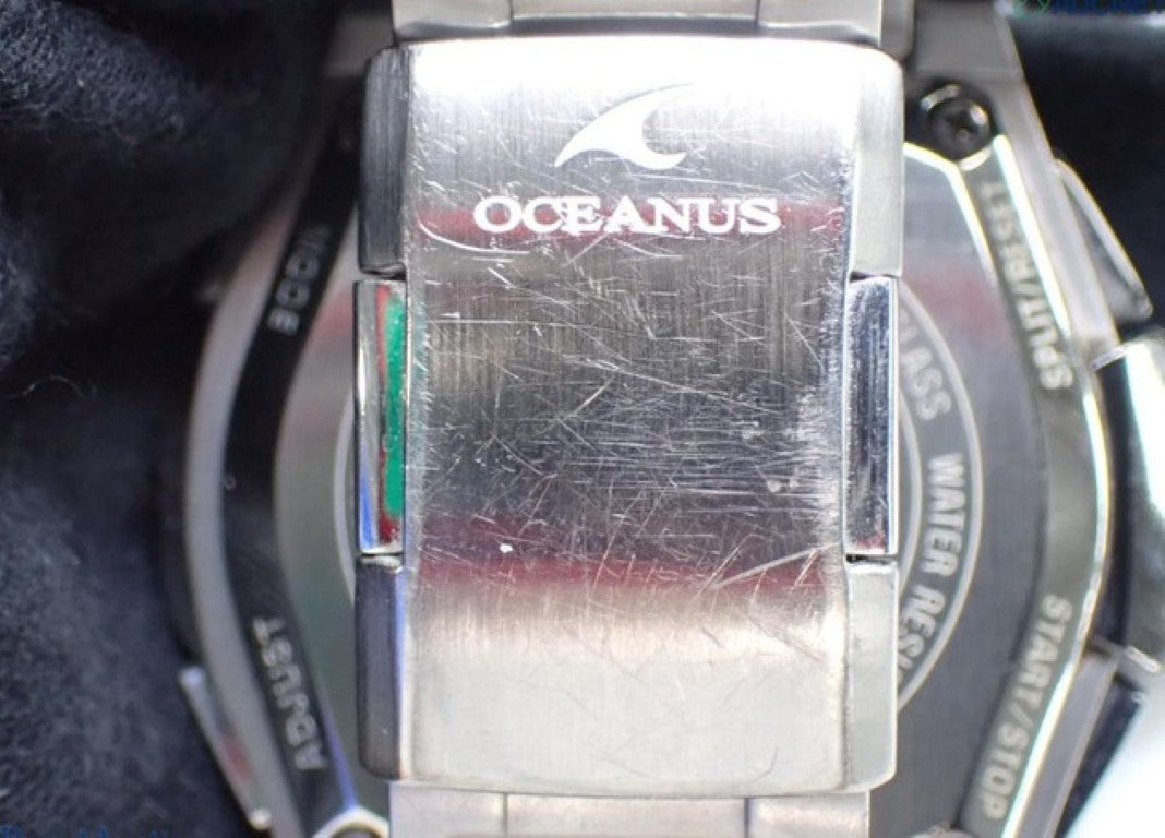 CASIO カシオ 時計 OCEANUS オシアナス OCW-T750TDE-1AJF ブラック シルバー系 チタン メンズ アナログ 美品