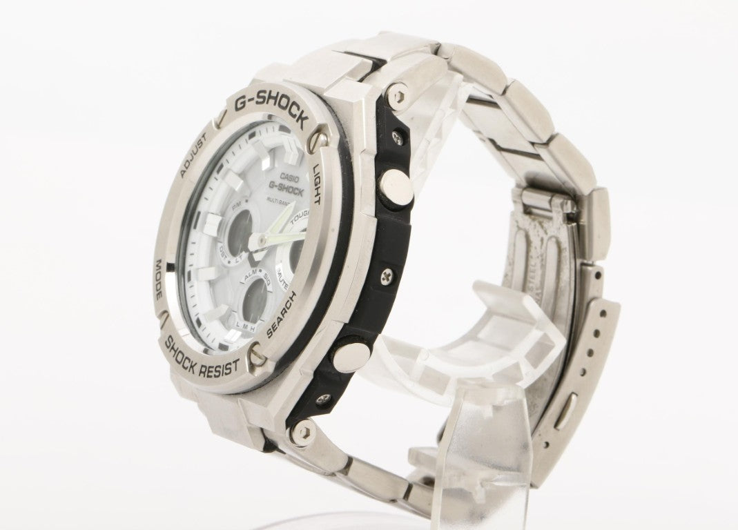 CASIO カシオ 時計 G-SHOCK G-STEEL GST-W100 Series GST-W110D-7AJF ホワイト シルバー系 樹脂／ステンレススチール メンズ アナデジ 美品