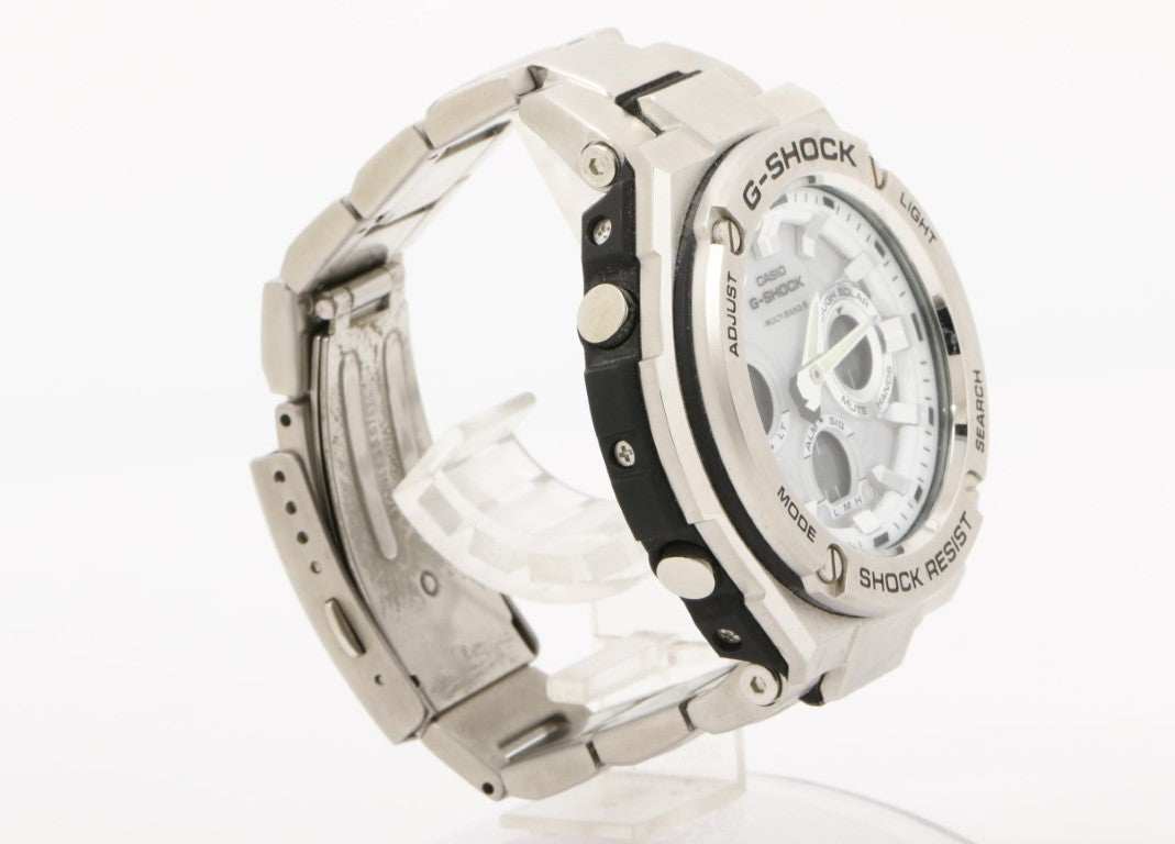 CASIO カシオ 時計 G-SHOCK G-STEEL GST-W100 Series GST-W110D-7AJF ホワイト シルバー系 樹脂／ステンレススチール メンズ アナデジ 美品