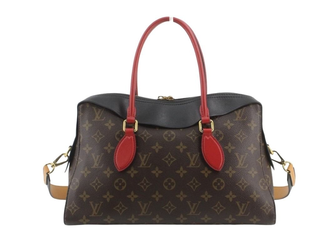 LOUIS VUITTON ルイヴィトン ハンドバッグ テュイルリートート M41456 ブラウン ブラック レッド系 モノグラム レディース 2WAY ショルダーバッグ ゴールド金具 美品