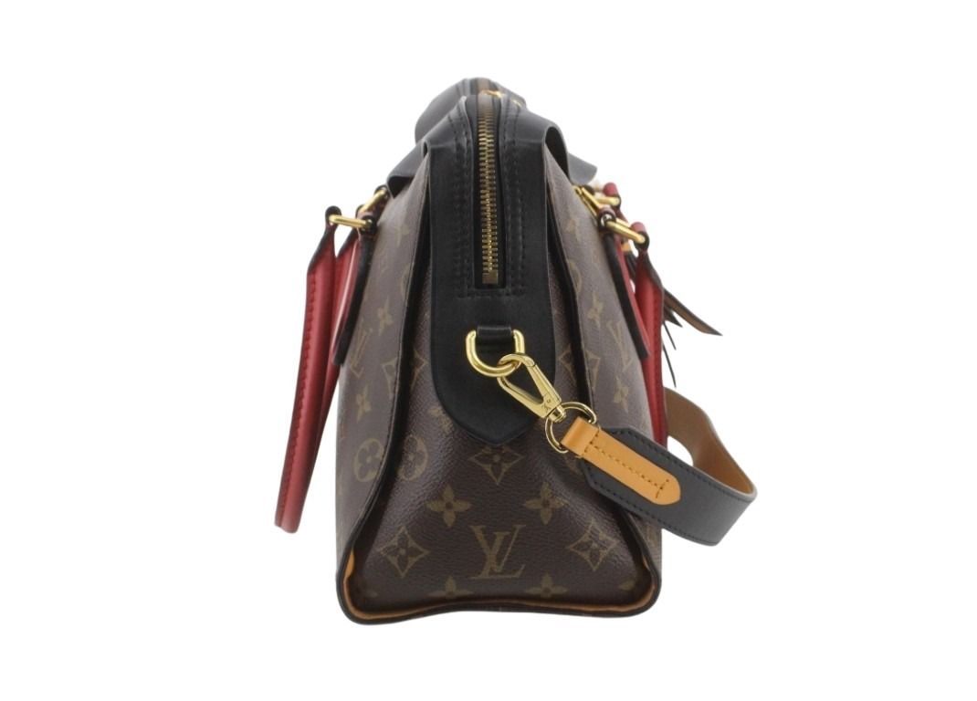LOUIS VUITTON ルイヴィトン ハンドバッグ テュイルリートート M41456 ブラウン ブラック レッド系 モノグラム レディース 2WAY ショルダーバッグ ゴールド金具 美品
