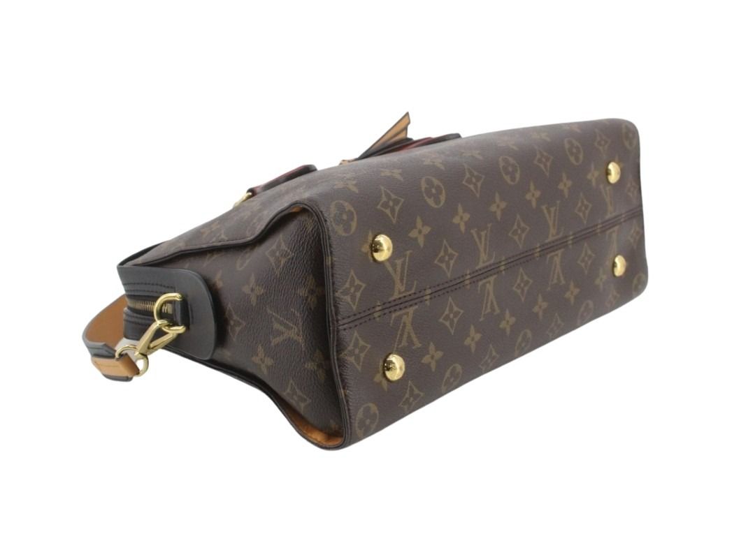 LOUIS VUITTON ルイヴィトン ハンドバッグ テュイルリートート M41456 ブラウン ブラック レッド系 モノグラム レディース 2WAY ショルダーバッグ ゴールド金具 美品