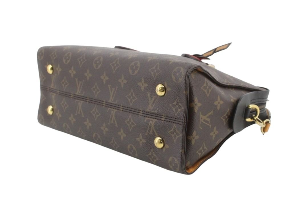 LOUIS VUITTON ルイヴィトン ハンドバッグ テュイルリートート M41456 ブラウン ブラック レッド系 モノグラム レディース 2WAY ショルダーバッグ ゴールド金具 美品