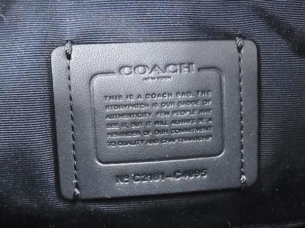 COACH コーチ ショルダーバッグ C4095 ネイビー レザー ナイロン レディース ギャザー ゴールド金具 超美品