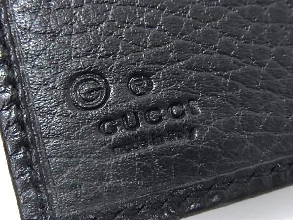 GUCCI グッチ パスポートケース ディアマンテ 143385 ブラウン系 ブラック キャンバス レザー ユニセックス 美品