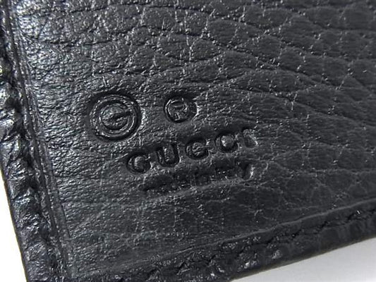 GUCCI グッチ パスポートケース ディアマンテ 143385 ブラウン系 ブラック キャンバス レザー ユニセックス 美品