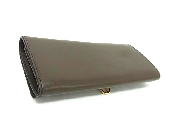 FENDI フェンディ 財布 バイザウェイ 8M0251 グレージュ レザー レディース 二つ折り 長財布 ゴールド金具 超美品