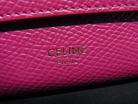 CELINE セリーヌ 財布 スモール トリフォールド ウォレット パープル系 レザー レディース 三つ折り 財布 美品