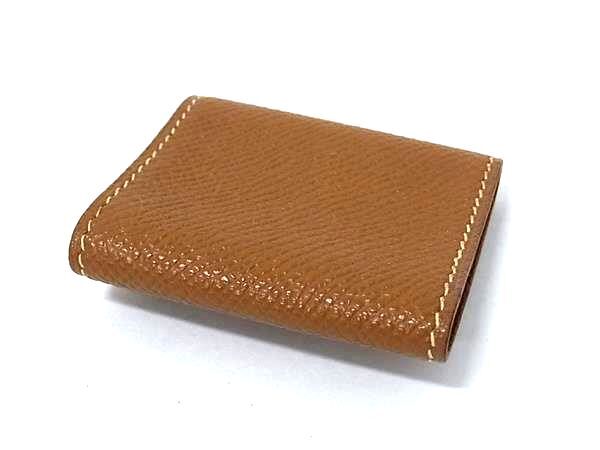 HERMES エルメス ポストイットケース 付箋ケース アラジフ ブラウン ヴォーエプソン レディース ゴールド金具 美品