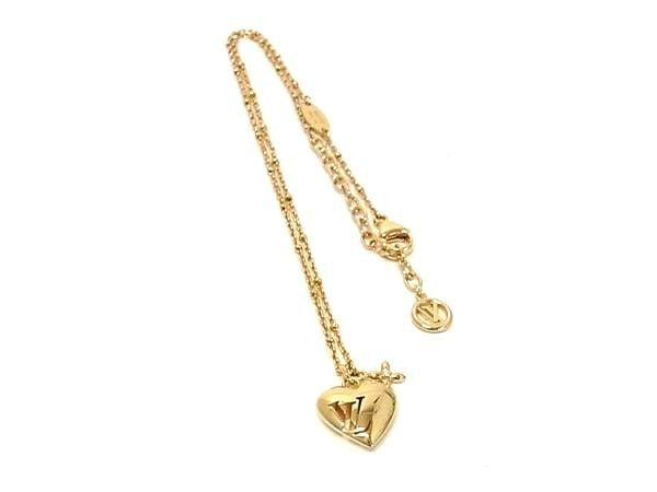 LOUIS VUITTON ルイヴィトン ネックレス ネックレス・ブルーミング ハート M02310 ゴールド系 メタル レディース 美品