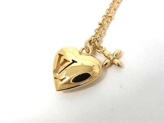 LOUIS VUITTON ルイヴィトン ネックレス ネックレス・ブルーミング ハート M02310 ゴールド系 メタル レディース 美品