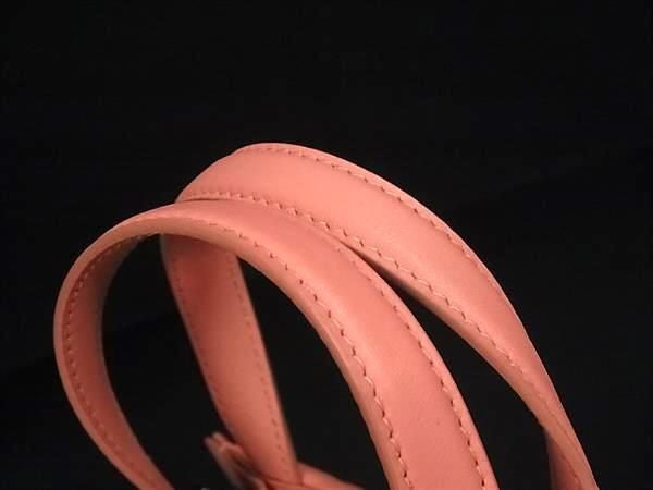 SALVATORE FERRAGAMO フェラガモ ハンドバッグ ヴァラリボン ヴィヴァ GG-212988 ピンク系 レザー レディース 2WAY ショルダーバッグ 美品
