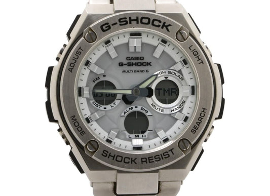 CASIO カシオ 腕時計 G-SHOCK G-STEEL GST-W100 Series GST-W110D-7AJF ホワイト シルバー系 樹脂／ステンレススチール メンズ アナデジ 美品