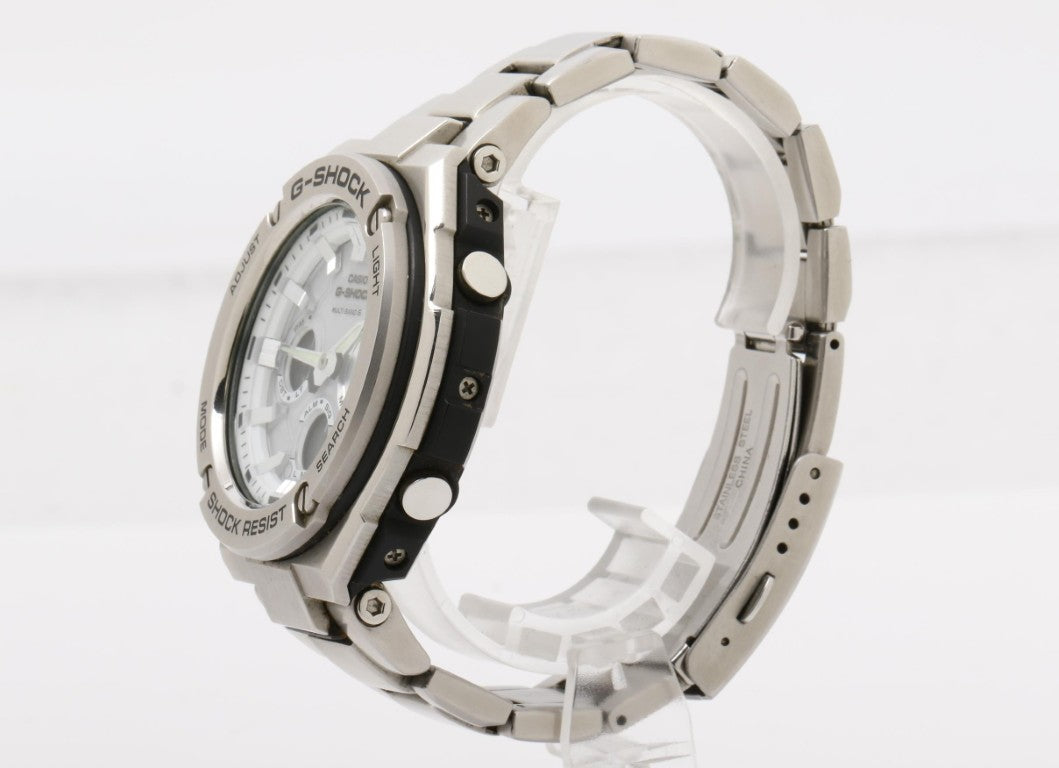 CASIO カシオ 腕時計 G-SHOCK G-STEEL GST-W100 Series GST-W110D-7AJF ホワイト シルバー系 樹脂／ステンレススチール メンズ アナデジ 美品