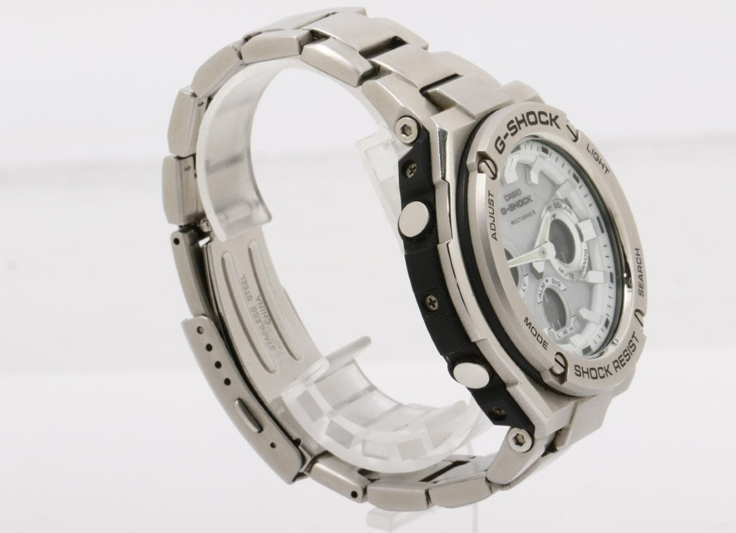 CASIO カシオ 腕時計 G-SHOCK G-STEEL GST-W100 Series GST-W110D-7AJF ホワイト シルバー系 樹脂／ステンレススチール メンズ アナデジ 美品
