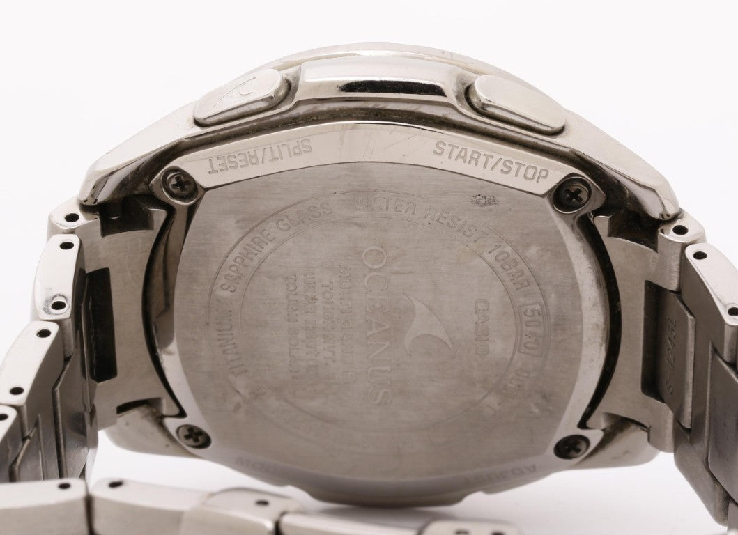 CASIO カシオ 腕時計 OCEANUS オシアナス OCW-T600-1AJF ブラック シルバー系 チタン メンズ アナログ 美品