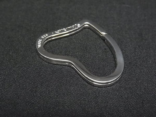 Tiffany&Co. ティファニー キーホルダー エルサペレッティ オープンハート シルバー系 SV925 ユニセックス キーリング 超美品
