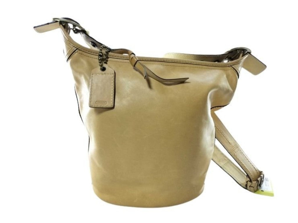 COACH コーチ ショルダーバッグ ブリーカー ダッフル ショルダーバッグ 11422 イエロー系 レザー レディース 美品