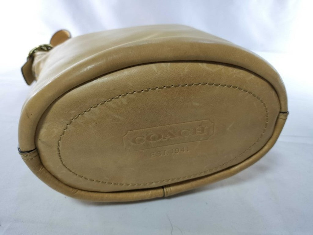 COACH コーチ ショルダーバッグ ブリーカー ダッフル ショルダーバッグ 11422 イエロー系 レザー レディース 美品