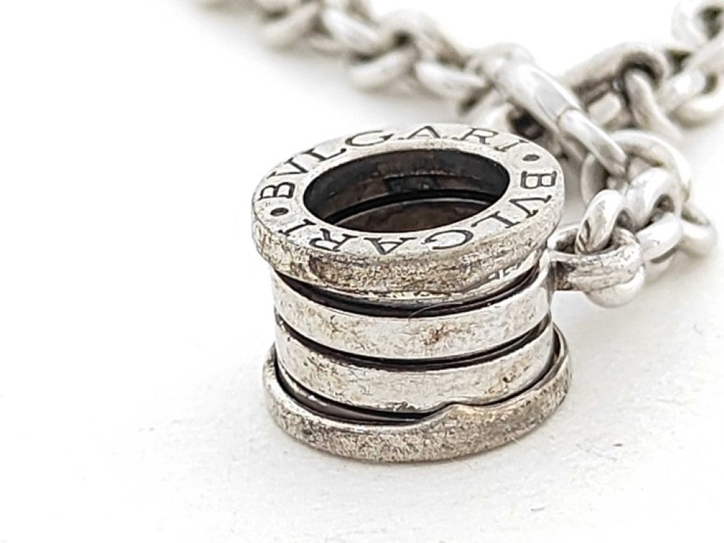 BVLGARI ブルガリ キーホルダー B-ZERO1 ビーゼロワン シルバー系 SV925 レディース バッグチャーム 美品