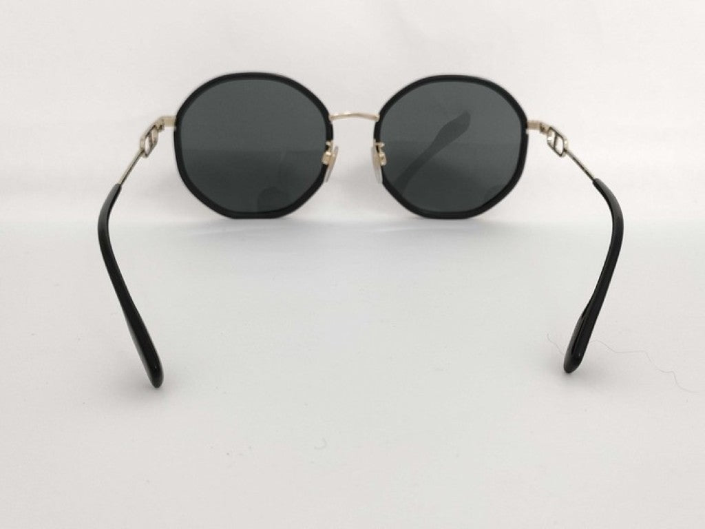 BURBERRY バーバリー サングラス 3127-D ブラック ゴールド系 メタル フェイクパール ユニセックス 美品