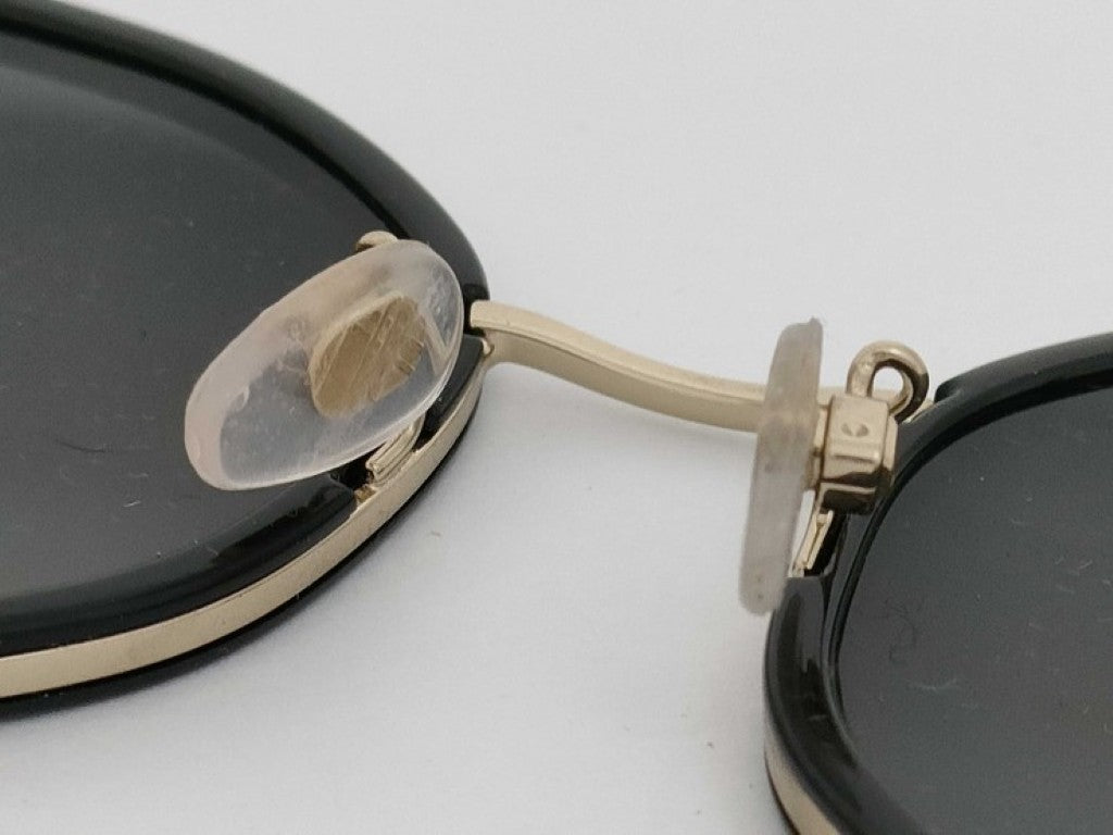 BURBERRY バーバリー サングラス 3127-D ブラック ゴールド系 メタル フェイクパール ユニセックス 美品