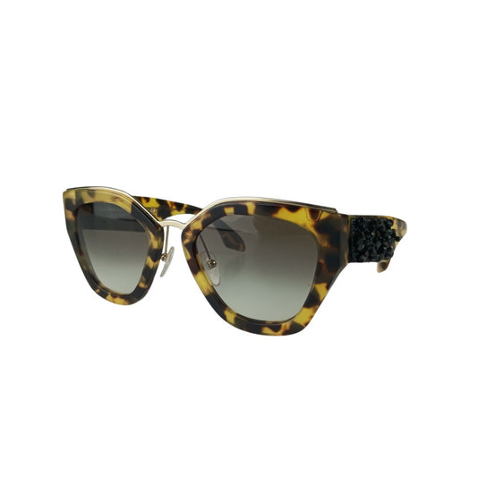 PRADA プラダ サングラス SPR10T ブラウン系 アセテート レディース べっこう柄 ゴールド金具 新品未使用展示品