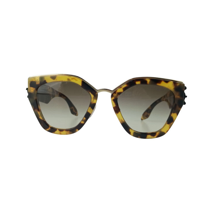 PRADA プラダ サングラス SPR10T ブラウン系 アセテート レディース べっこう柄 ゴールド金具 新品未使用展示品