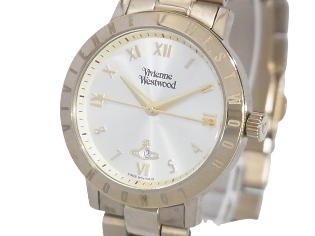 Vivienne Westwood ヴィヴィアンウエストウッド 時計 Bloomsbury ブルームズベリー VV152GDGD シルバー ゴールド系 ステンレススチール レディース 美品