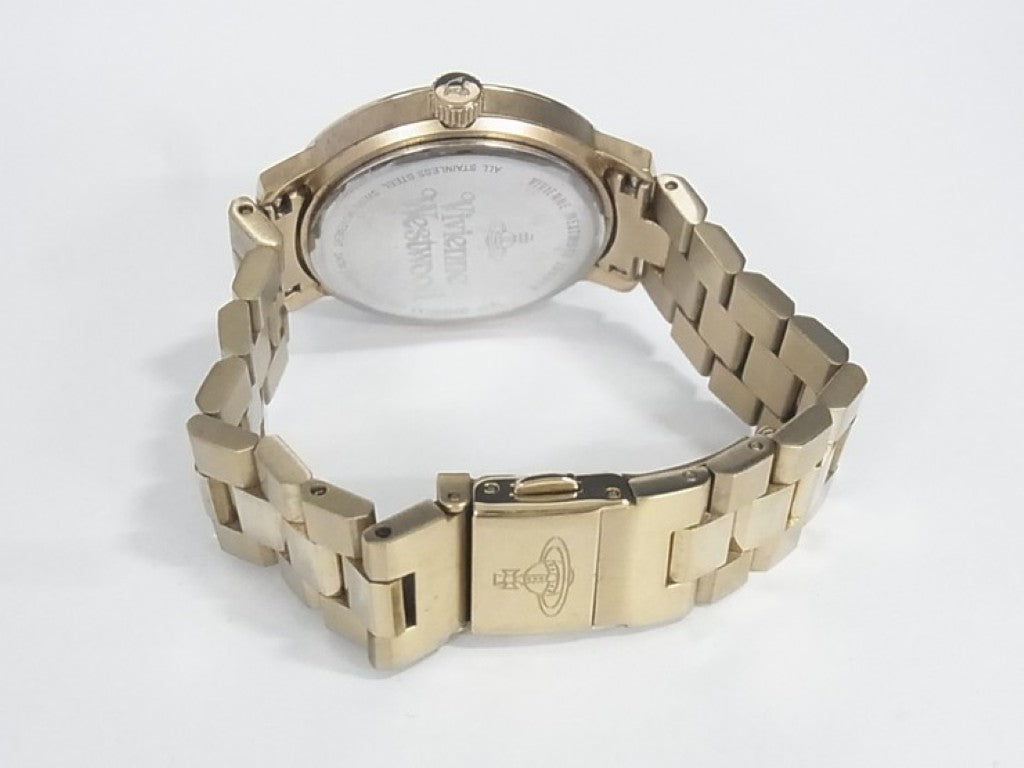 Vivienne Westwood ヴィヴィアンウエストウッド 時計 Bloomsbury ブルームズベリー VV152GDGD シルバー ゴールド系 ステンレススチール レディース 美品