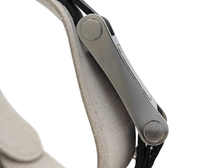 Dior ディオール 腕時計 ディオール66 D104-100 ブラック シルバー系 ステンレススチール レザー レディース クォーツ