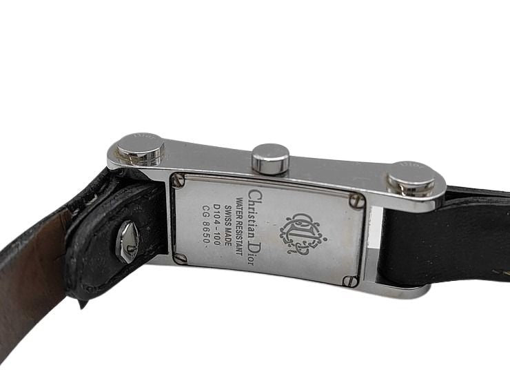 Dior ディオール 腕時計 ディオール66 D104-100 ブラック シルバー系 ステンレススチール レザー レディース クォーツ
