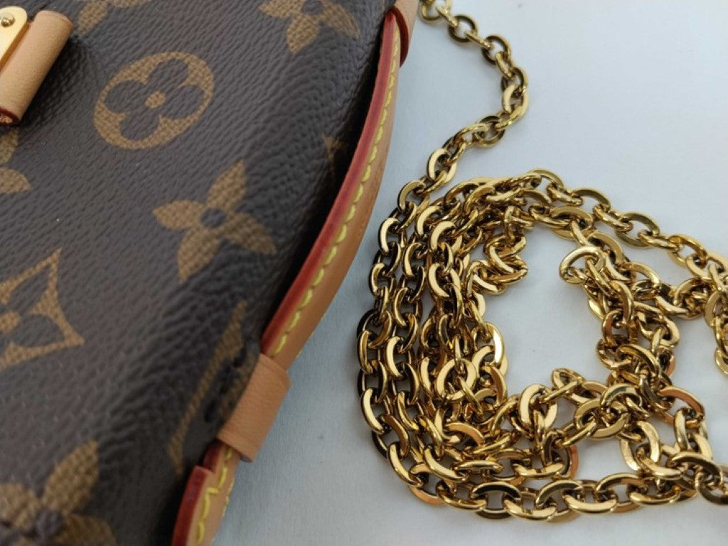 LOUIS VUITTON ルイヴィトン ショルダーバッグ ミクロ メティス M81267 ブラウン系 モノグラム レディース 2WAY チェーン ゴールド金具 美品